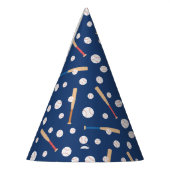 Baseball en Bat Sports Pattern Birthday Feesthoedjes (Links)