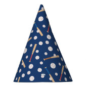 Baseball en Bat Sports Pattern Birthday Feesthoedjes (Rechts)