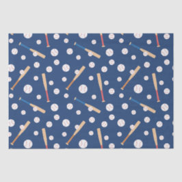 Baseball en Bat Sports Pattern Birthday Tissuepapier