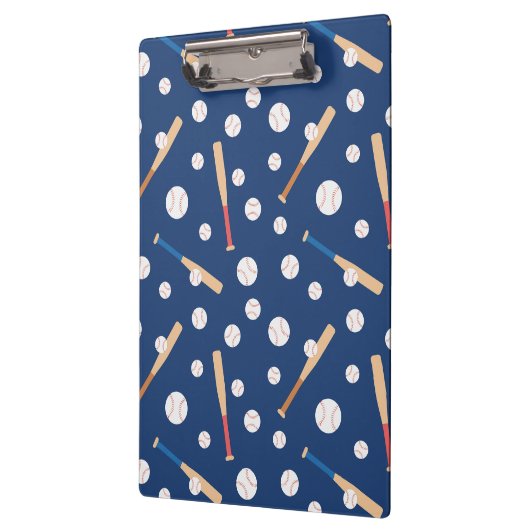 Baseball en Bat Sports Pattern School Klembord (Links)