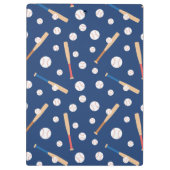 Baseball en Bat Sports Pattern School Klembord (Achterkant)