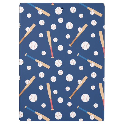 Baseball en Bat Sports Pattern School Klembord (Achterkant)