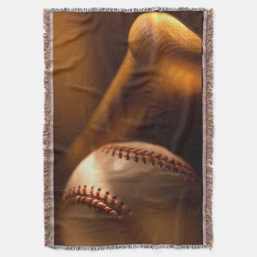 Baseball- en Bat Throw Blanket Deken (Voorkant Verticaal)