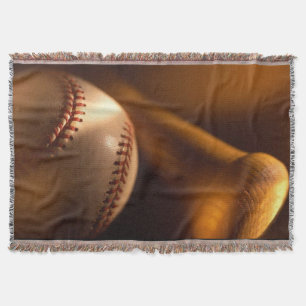 Baseball- en Bat Throw Blanket Deken