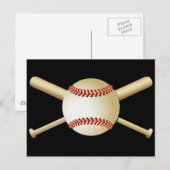 BASEBALL EN BATS BRIEFKAART (Voorkant / Achterkant)