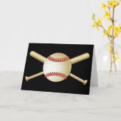 BASEBALL EN BATS KAART (Gele Bloem)