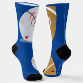 Baseball en Football Mix Sokken (Gebogen)