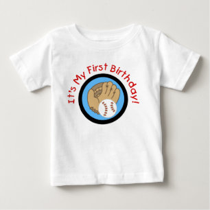 Baseball en Glove 1st Birthday Tshirts en Gifts