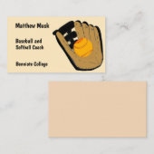 Baseball- en handschoenkast-Visitekaartje Visitekaartje (Voorkant / Achterkant)