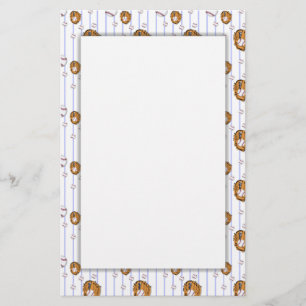 Baseball- en handschoenpatroon briefpapier