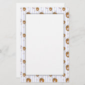 Baseball- en handschoenpatroon briefpapier (Voorkant / Achterkant)