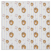 Baseball- en handschoenpatroon stof (Swatch)