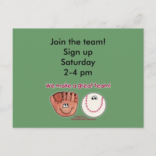 Baseball- en honkbal-handschoen briefkaart (Voorkant)