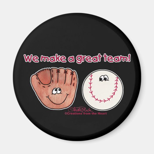 Baseball- en honkbal-handschoen magneet (Voorkant)