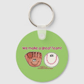 Baseball- en honkbal-handschoen sleutelhanger (Voorkant)