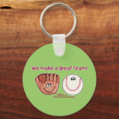 Baseball- en honkbal-handschoen sleutelhanger (Voorkant)