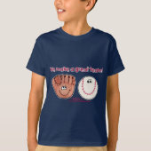 Baseball- en honkbal-handschoen t-shirt (Voorkant)