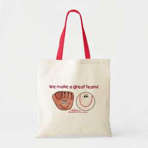 Baseball- en honkbal-handschoen tote bag