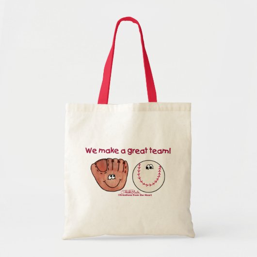 Baseball- en honkbal-handschoen tote bag (Voorkant)