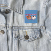 Baseball- en honkbal-handschoen vierkante button 5,1 cm (In situ)