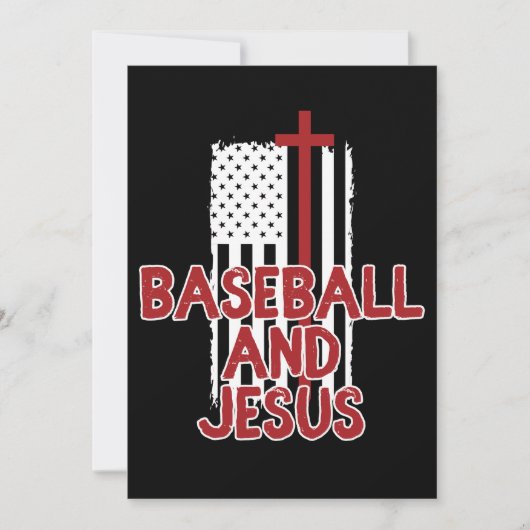 Baseball en Jezus Christelijk Save The Date (Voorkant)