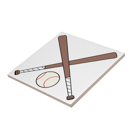 Baseball en katten tegeltje (Zijkant)
