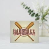 Baseball- en kruisschokken briefkaart (Staand voorkant)