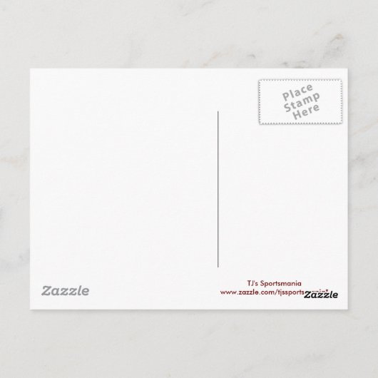 Baseball- en kruisschokken briefkaart (Achterkant)