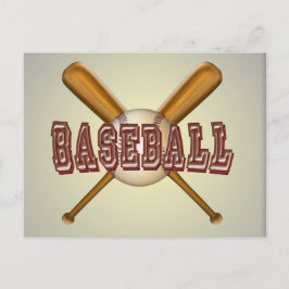 Baseball- en kruisschokken briefkaart