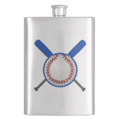 Baseball- en kruisvleermuizen heupfles (Voorkant)