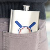 Baseball- en kruisvleermuizen heupfles (Voorbeeld)