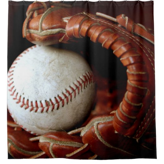 Baseball en Mitt Douchegordijn (Voorkant)