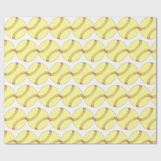 BASEBALL EN SOFTBALL (WRAP) CADEAUPAPIER (Vlak)