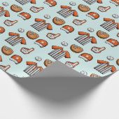 Baseball Equipment Illustrated Pattern Cadeaupapier (Hoek)