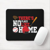 Baseball Er is geen plek als home Ball Bat Glov Muismat (Met muis)