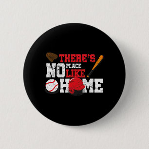 Baseball Er is geen plek als home Ball Bat Glov Ronde Button 5,7 Cm