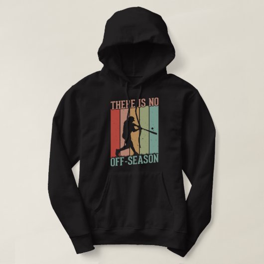 Baseball Er is geen vrijetijdsseizoen Hoodie (Design voorkant)