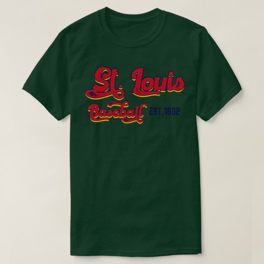  Baseball Est 1882 Baseball Lover T-shirt (Design voorkant)