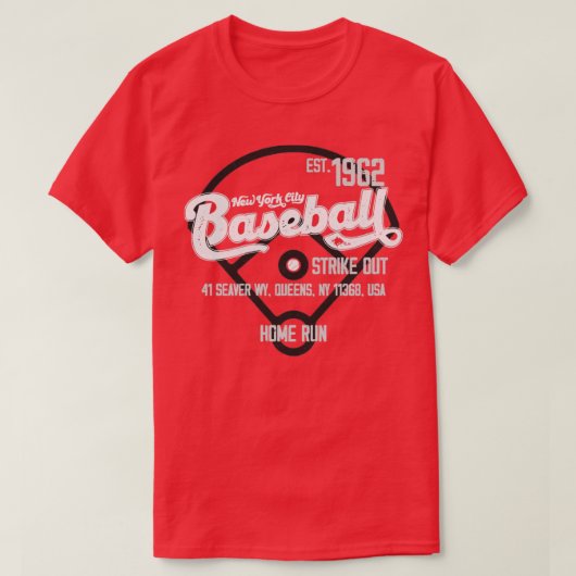  Baseball Est 1962 in New York T-shirt (Design voorkant)
