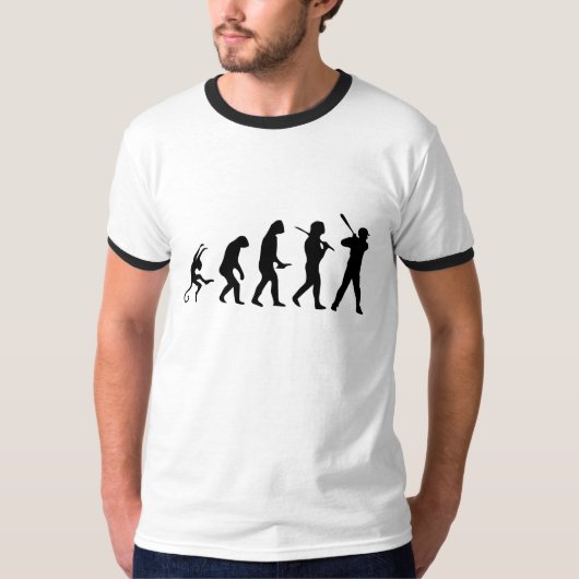 Baseball Evolution - Funny Baseball T Shirt (Voorkant)