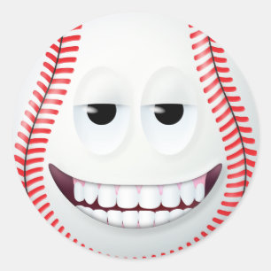 Baseball Face 2 Ronde Sticker