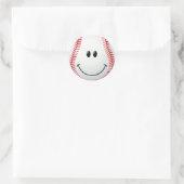 Baseball Face Ronde Sticker (Tas)