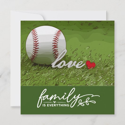 Baseball Family is alles met liefde op groen (Voorkant)