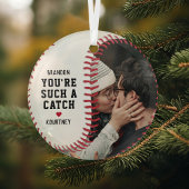 Baseball Fan Boyvriend Gift Kerstmis Glas Ornament