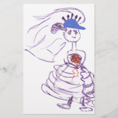 Baseball Fan Bride Briefpapier (Voorkant)
