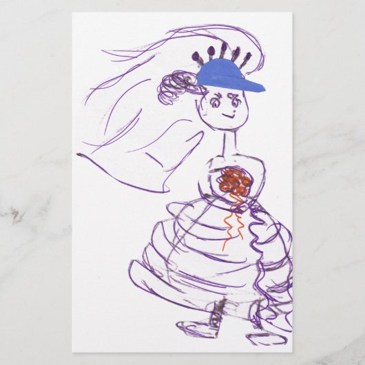 Baseball Fan Bride Briefpapier (Voorkant)