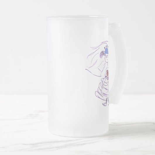 Baseball Fan Bride Matglas Bierpul (Voorkant rechts)