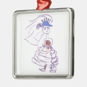 Baseball Fan Bride Metalen Ornament (Links)