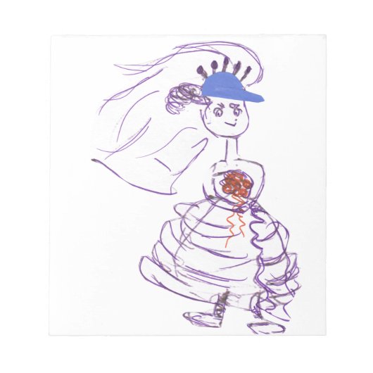 Baseball Fan Bride Notitieblok (Voorkant)