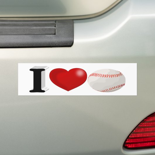 Baseball Fan Bumpersticker (Op auto)